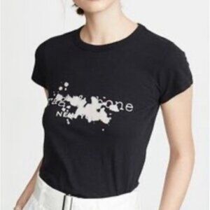 Rag & Bone Black Bleach Tee